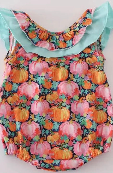 Pink Pumpkin Ruffle Bubble