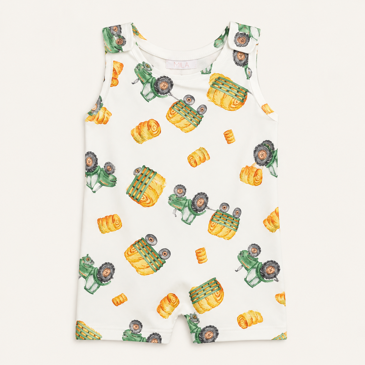 Tractor Sleeveless Romper