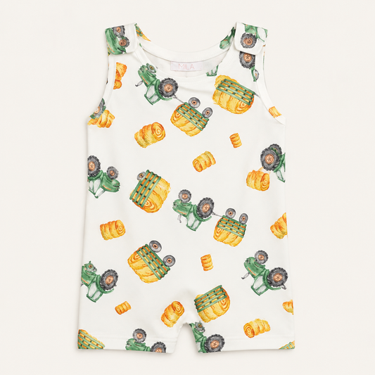 Tractor Sleeveless Romper