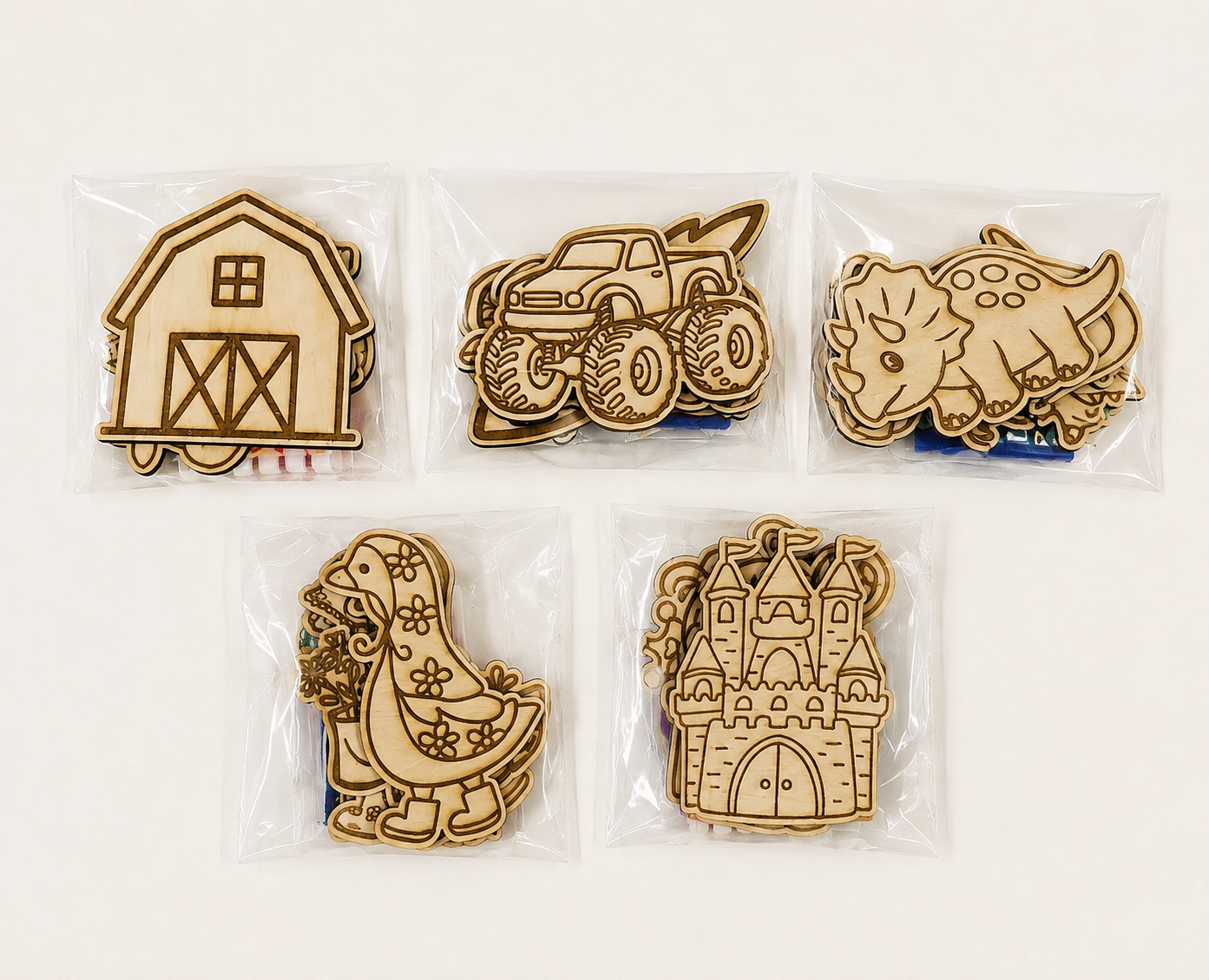 Mini Wooden Coloring Kits