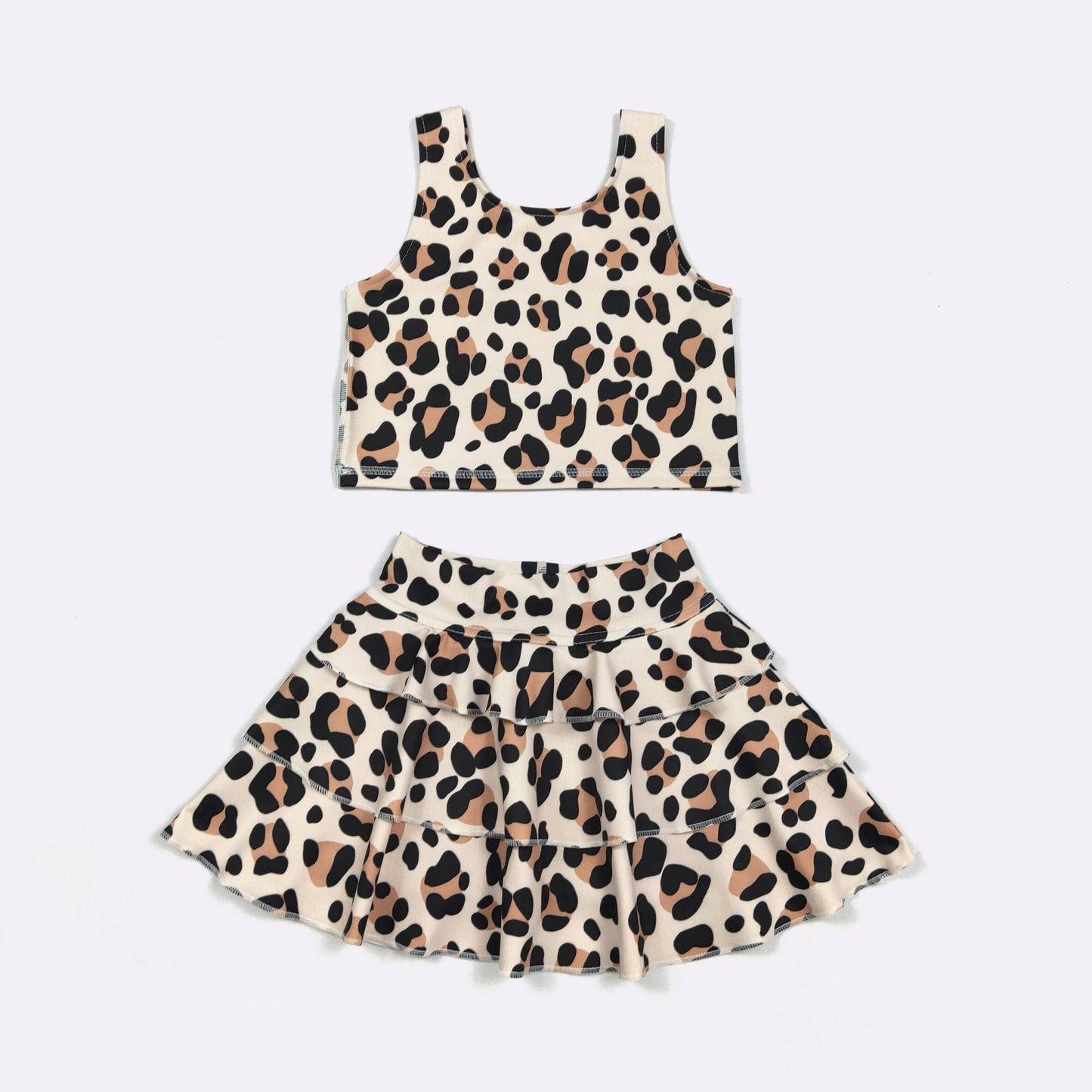 Leopard Girls Skort Set