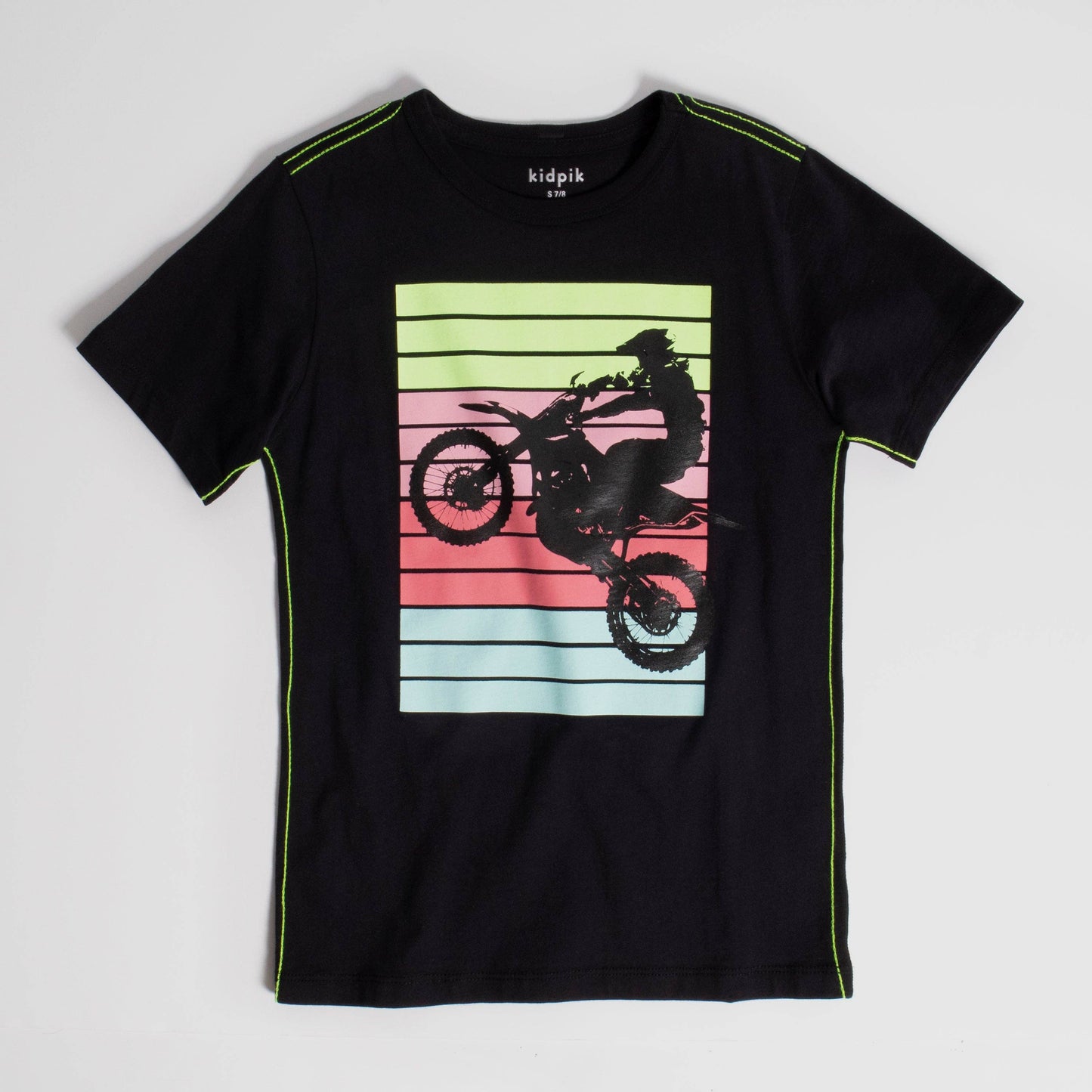Wheelie Print Tee: Black