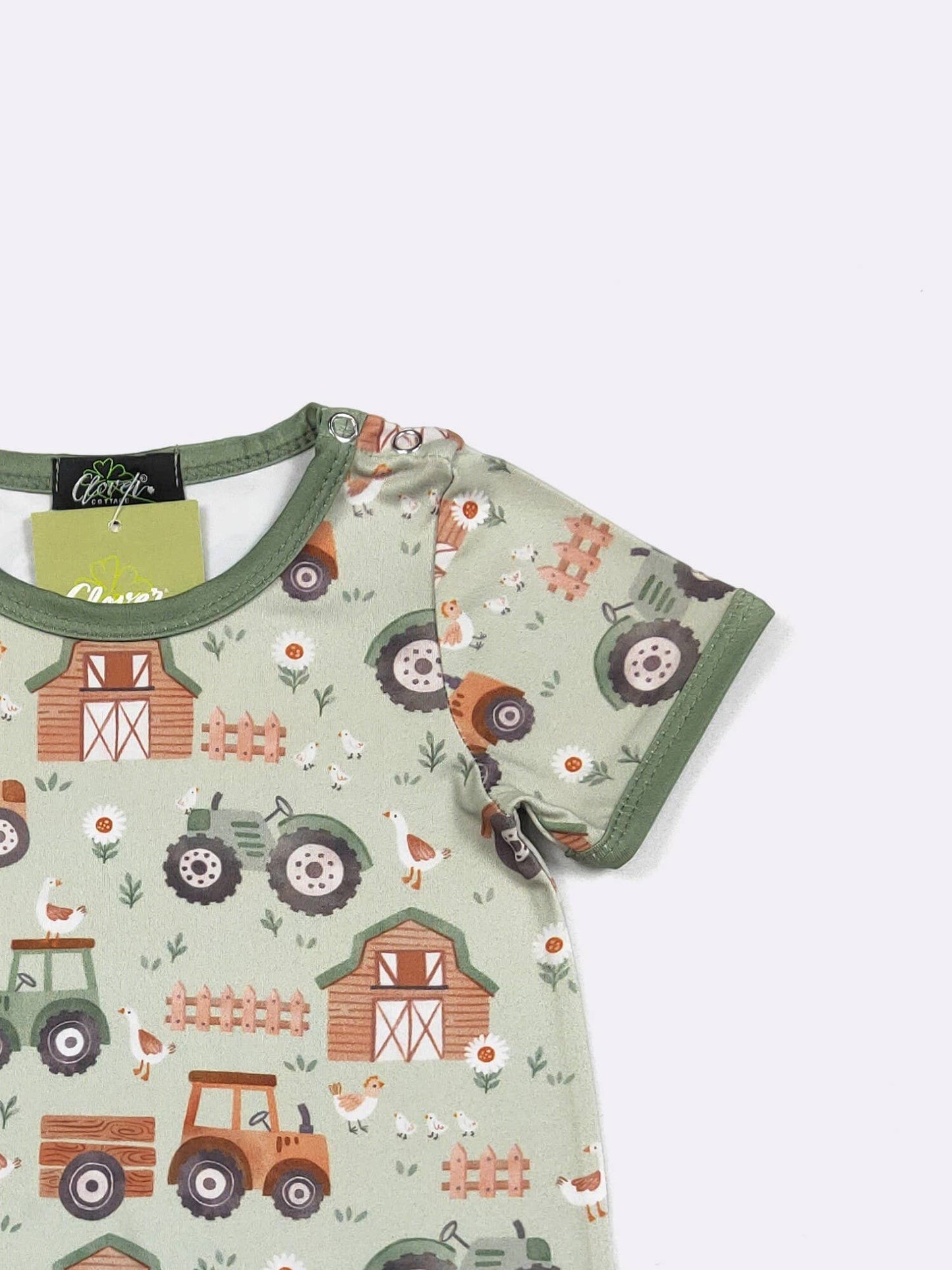 Green Gander Farm Boy Romper