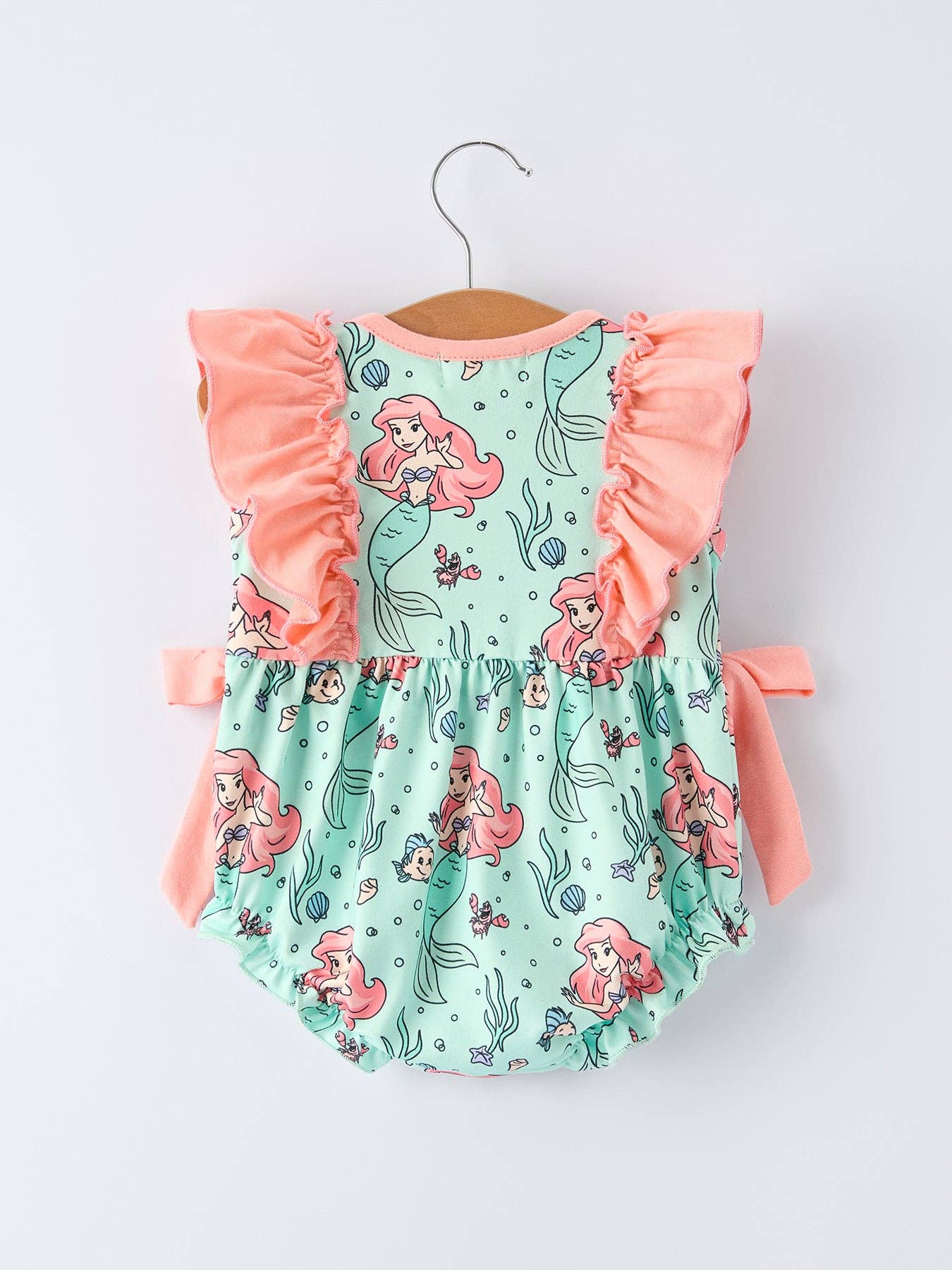 Ocean Girls Bow Ruffle Romper