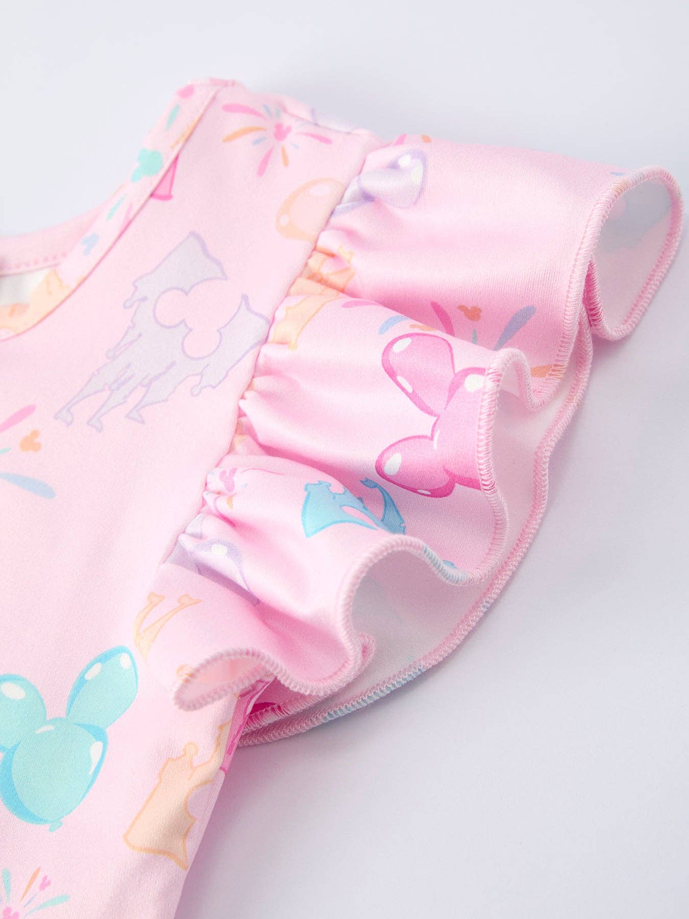 Theme Park Print Girls Twirl Dress