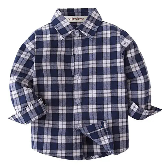 Button-Down Shirt : Navy Plaid