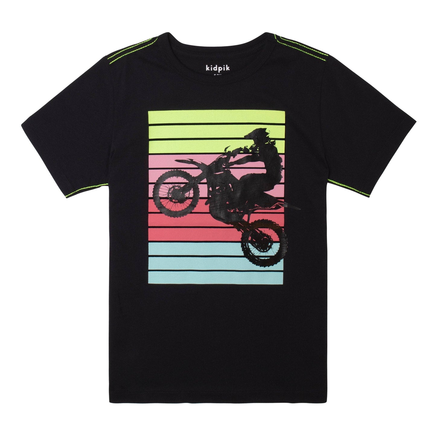 Wheelie Print Tee: Black