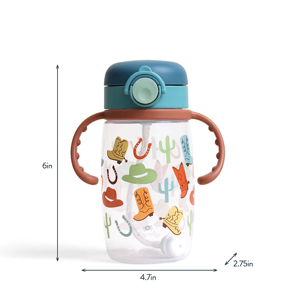 Itzy Sips™ - Straw Cup With Snap-Close Lid: Giddy Up!