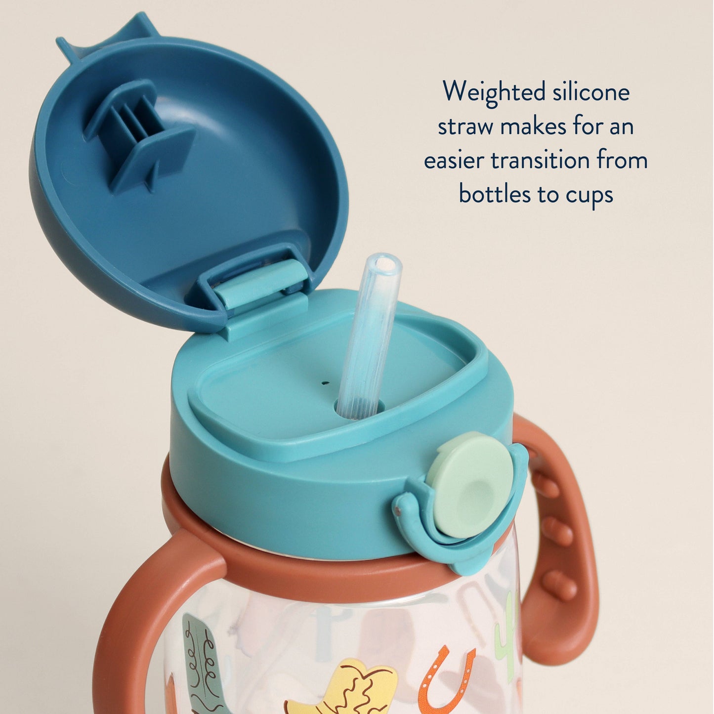 Itzy Sips™ - Straw Cup With Snap-Close Lid: Giddy Up!