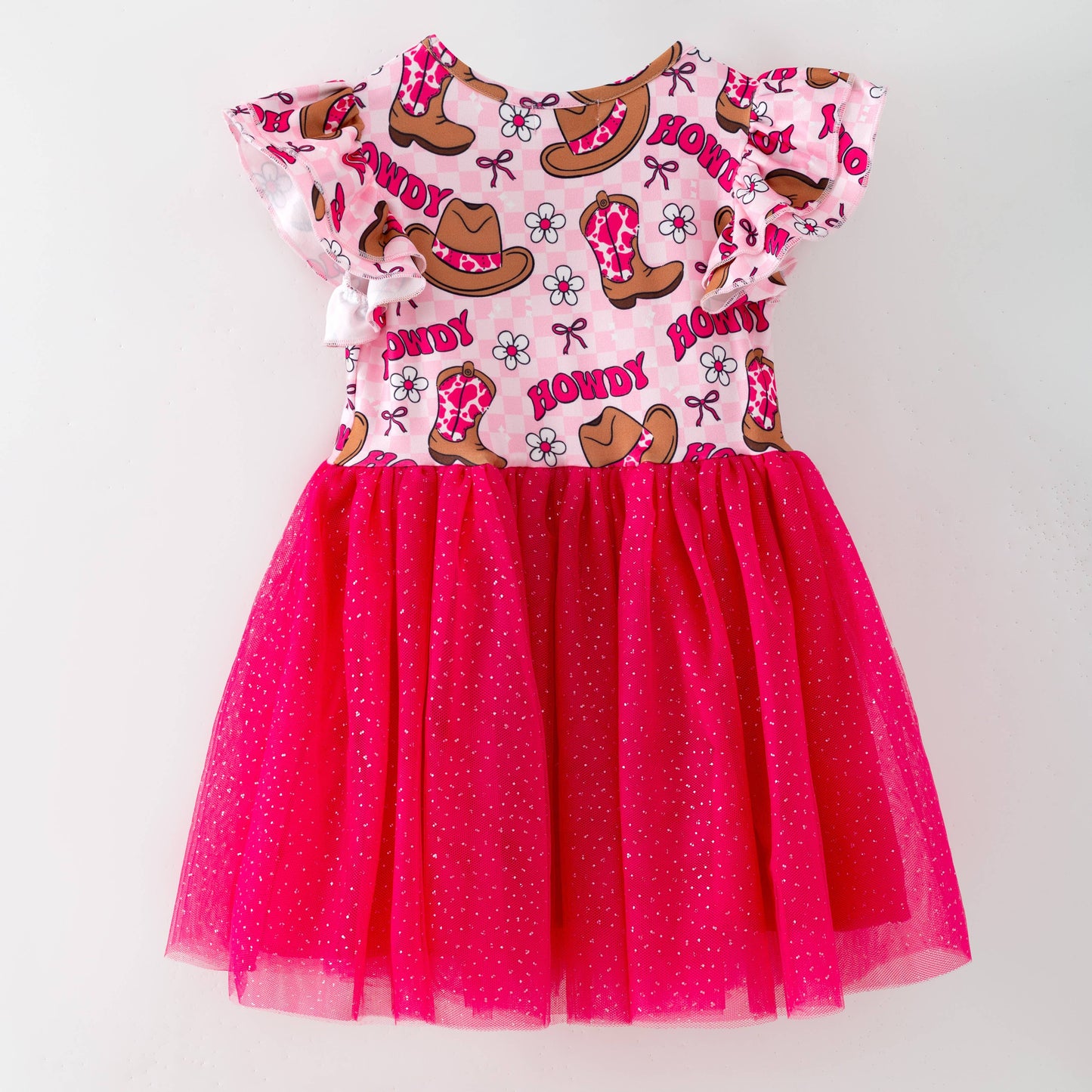 Hot Pink Howdy Tutu Girls Dress