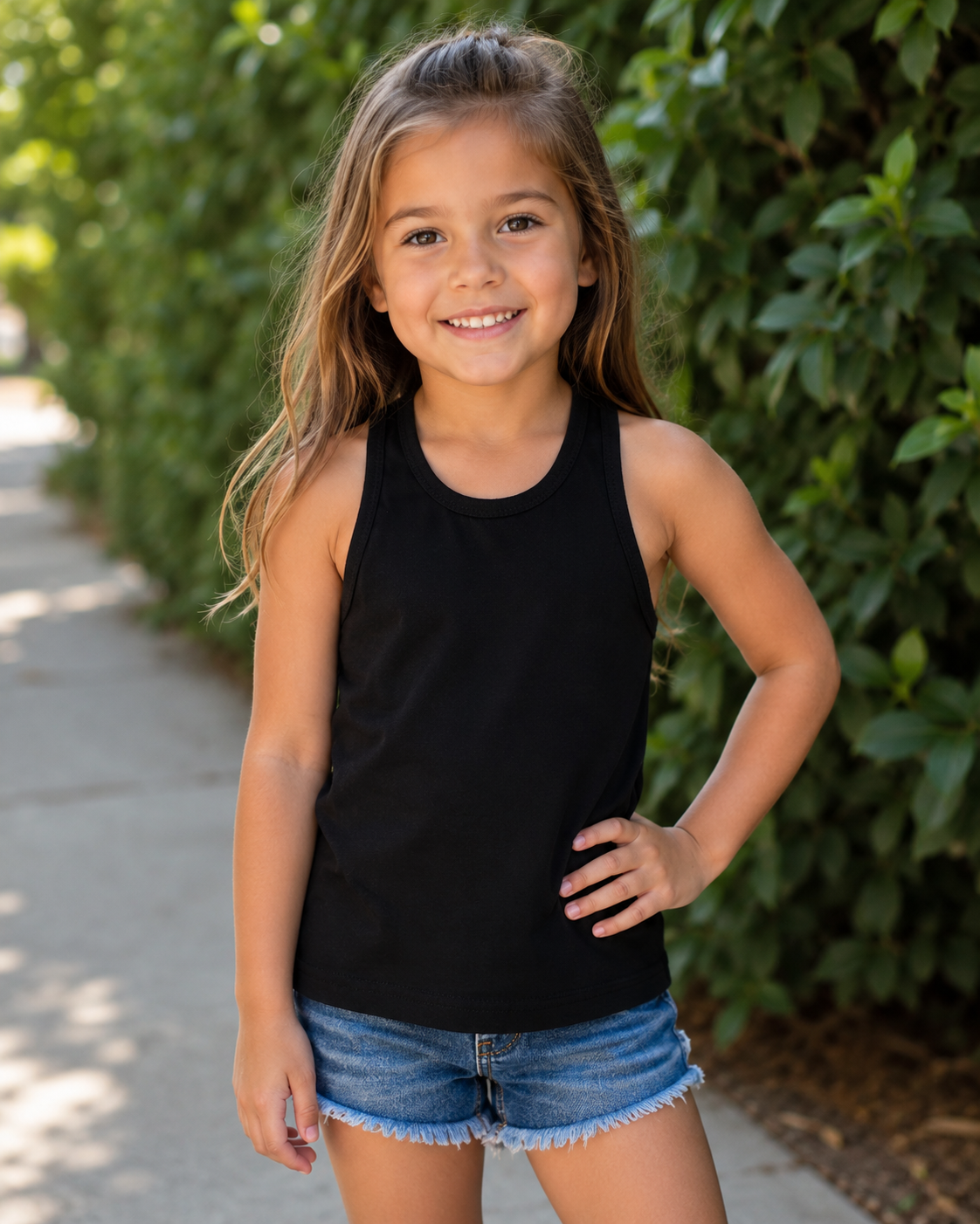 Racerback Tank Top Kids: Black