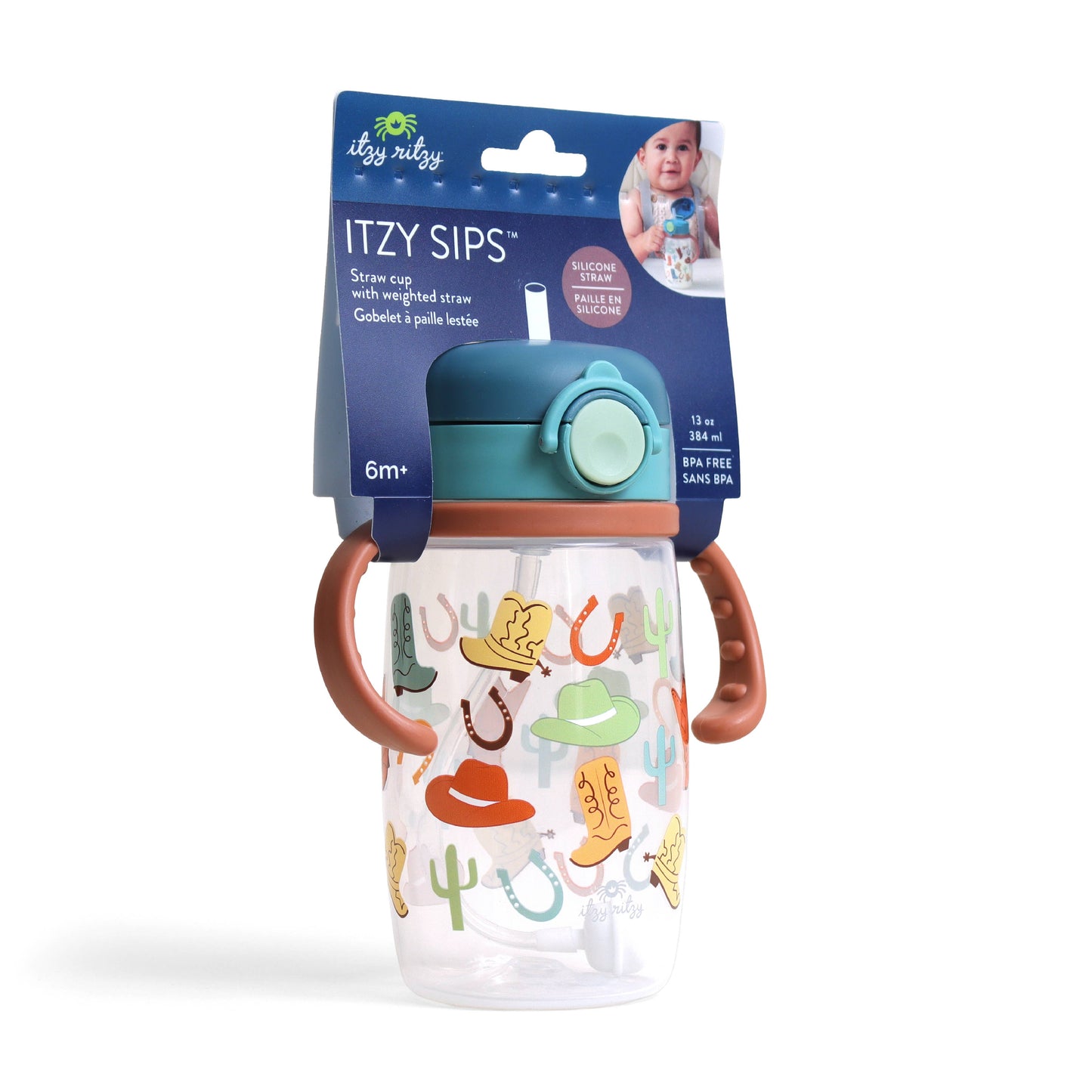 Itzy Sips™ - Straw Cup With Snap-Close Lid: Giddy Up!