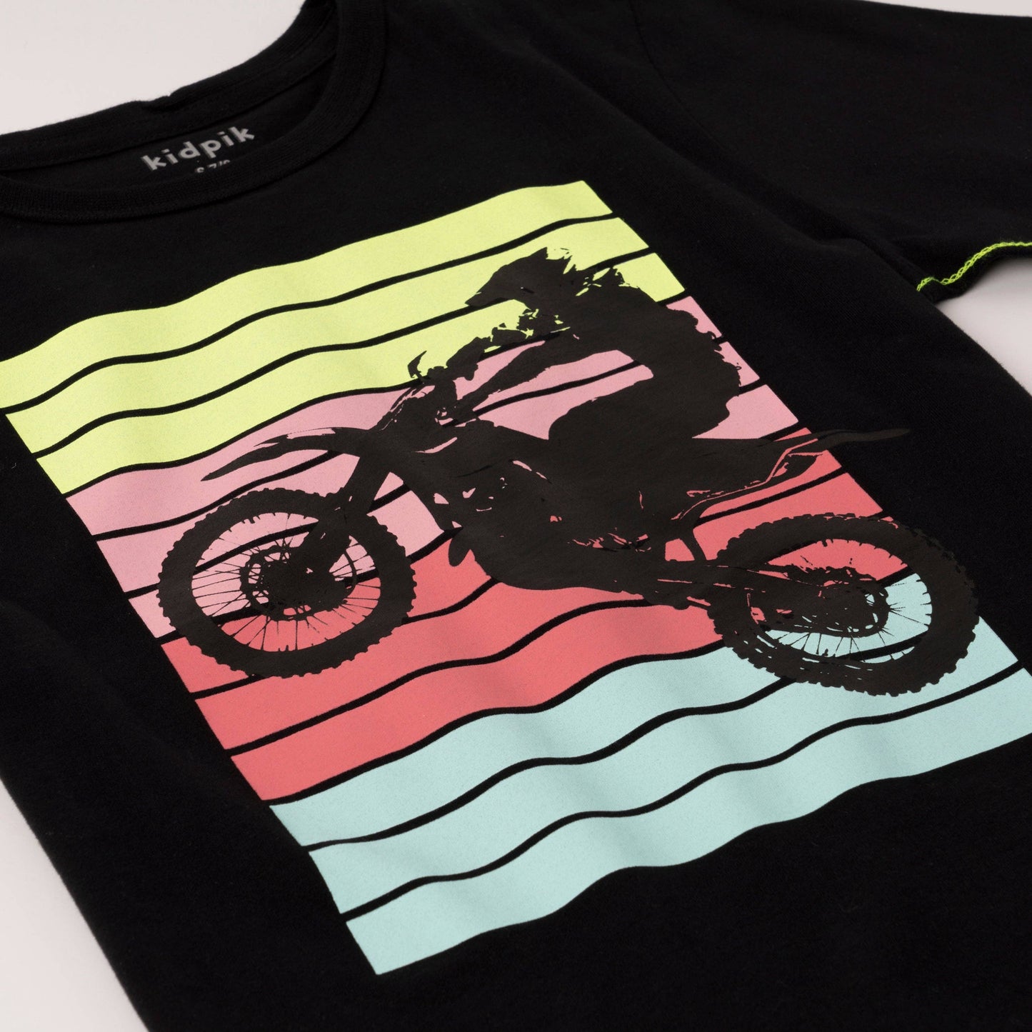 Wheelie Print Tee: Black