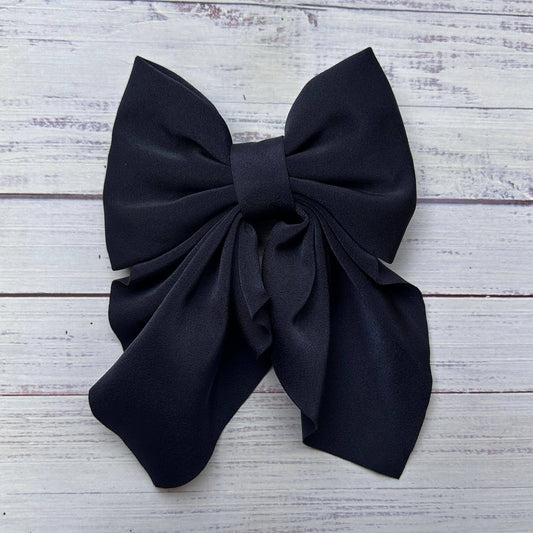 4.5" X 5.5" Coquette Bow: NAVY BLUE