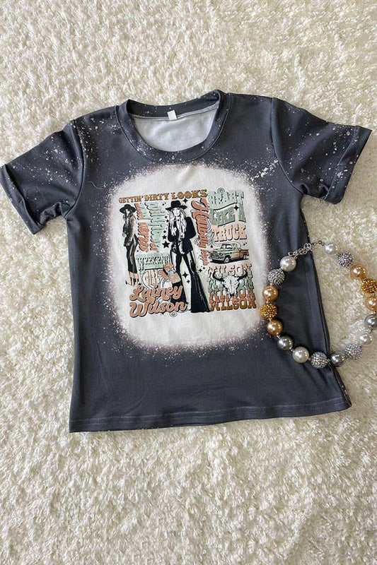 Country Girl Printed Short Sleeve Tee: Wilson