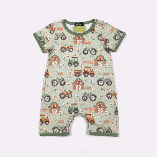 Green Gander Farm Boy Romper
