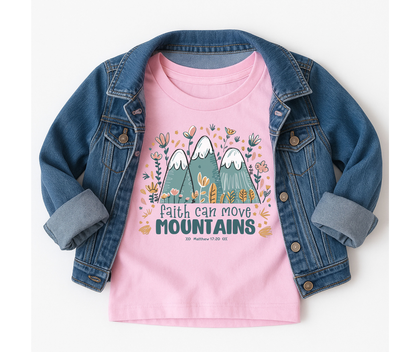 Faith Can Move Mountains Youth Faith Graphic Tee