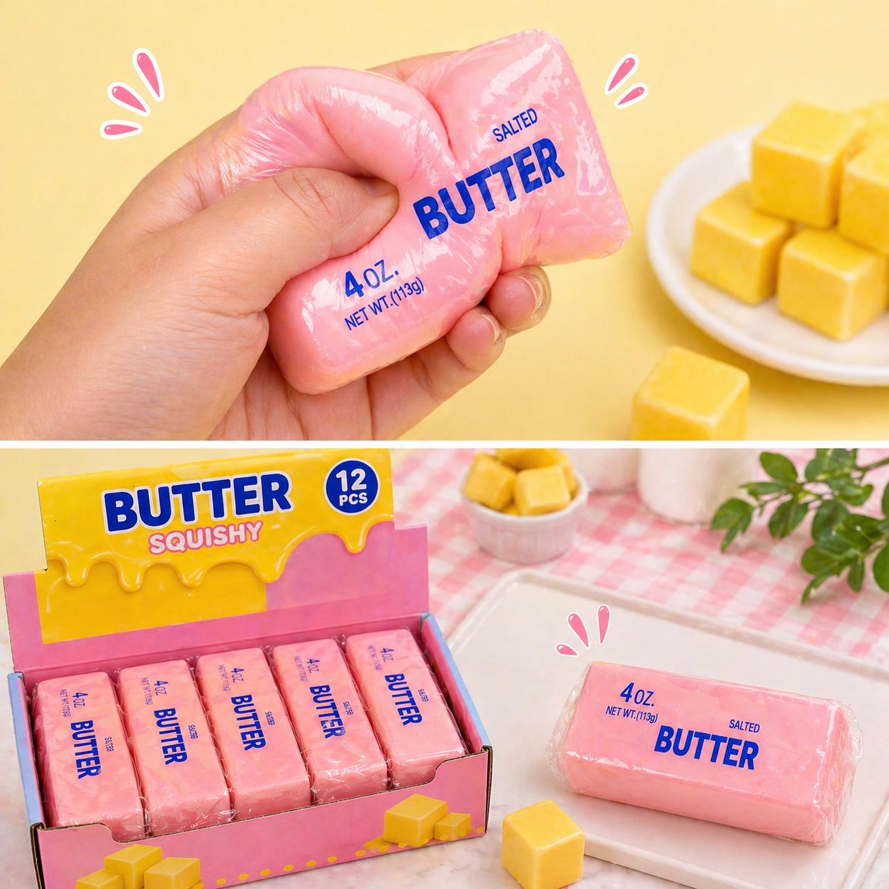 Pink Butter Squishy – Viral “Looks Like Butter” Fidget Toy
